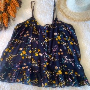 Button up strappy tank